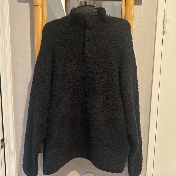 SKIMS teddy pullover with quarter snaps and high neck - Picture 4 of 14